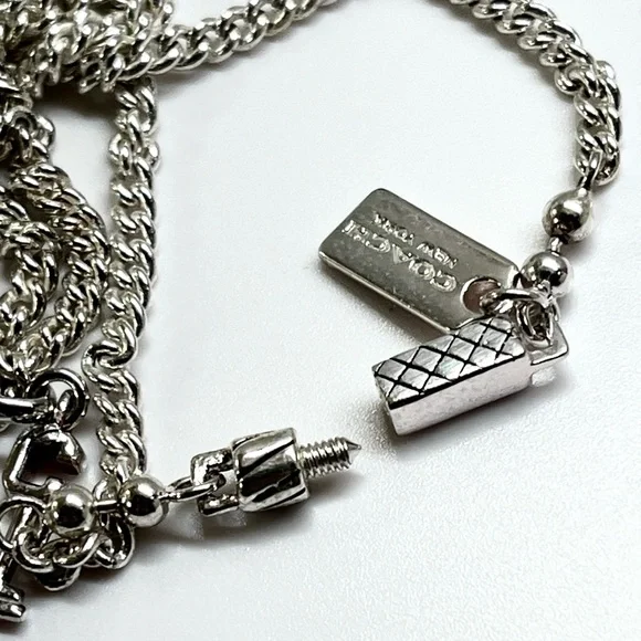 Coach Padlock Necklace in 925 Sterling Silver EUC - Picture 6 of 7